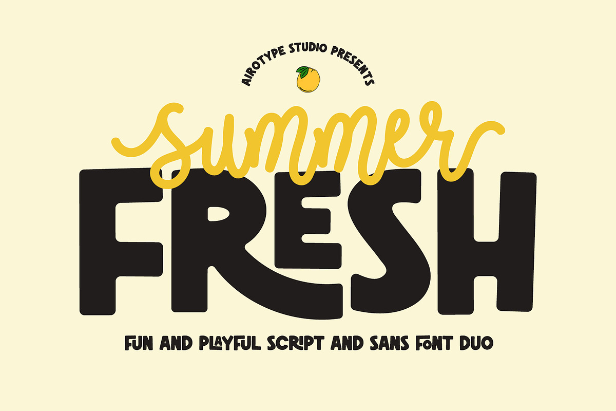 Summer Fresh - Chunky Font Duo, a Sans Serif Font by Airotype (Photo 1 of 14)