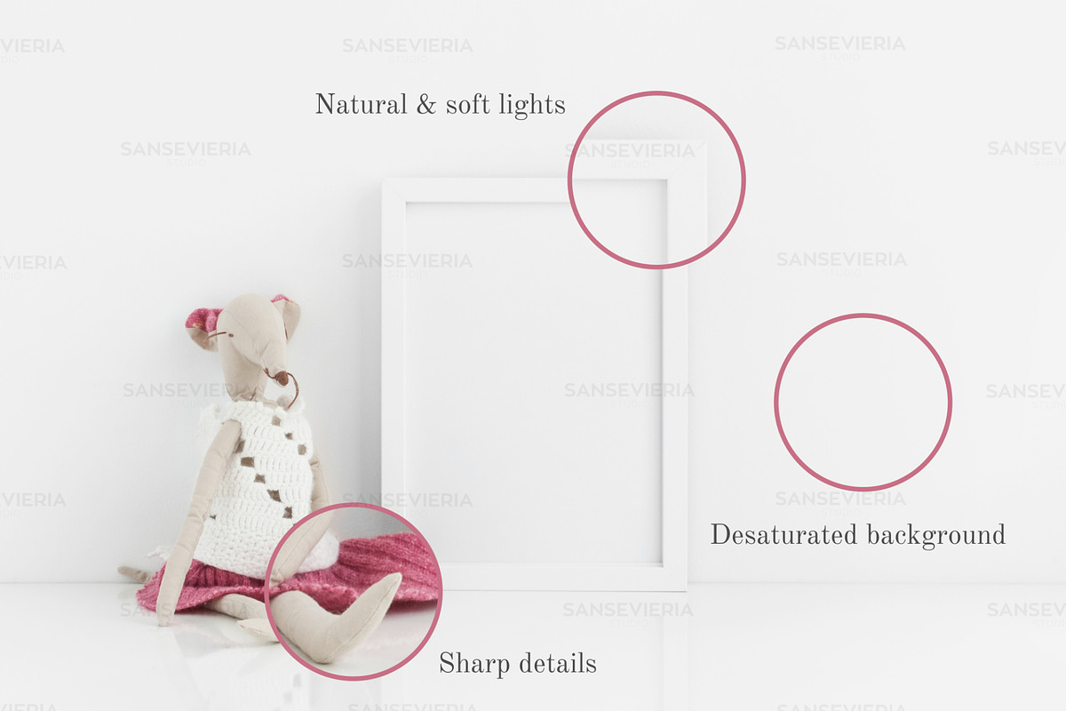Nursery print mockup A3 A4 A5 A6, a Print Template by Grace White (Photo 2 of 4)