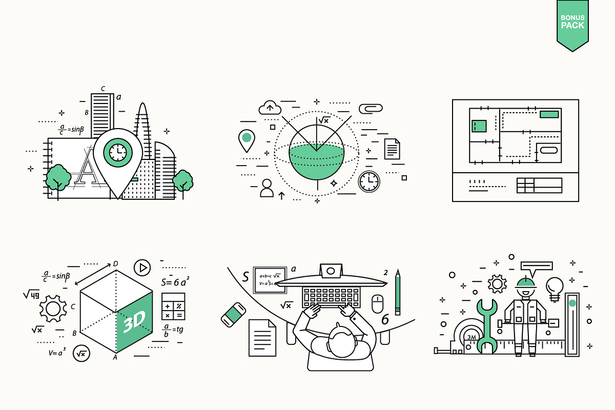 Modern engineering construction, an Outline Icon by Vladimir Vihrev (Photo 3 of 3)