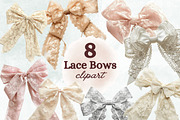 Lace Bows Clipart Set, a Decorative Illustration by Loony Dream Designs (Thumbnail 1 of 4)