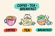 Coffee & Breakfast Doodles, a Food Illustration by Oktyabr (Thumbnail 4 of 6)