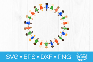 People Holding Hands SVG World Peace