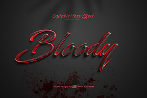 Realistic Bloody Psd Text Effect