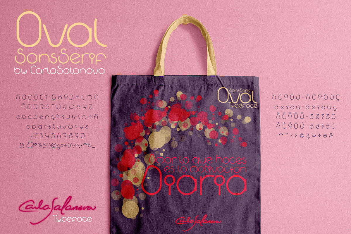 Oval Sans Serif Font, a Sans Serif Font by CarlaSalanova (Photo 2 of 6)