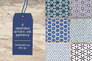 6 artistic ink floral patterns, a Pattern Graphic by SunArt (Thumbnail 2 of 3)