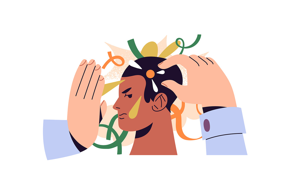 Psychotherapy, psychology concepts, a Person Illustration by PaperTrident (Photo 2 of 10)