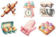Vintage Baking Sublimation Clipart, an Illustration by Watercolor design (Thumbnail 3 of 4)