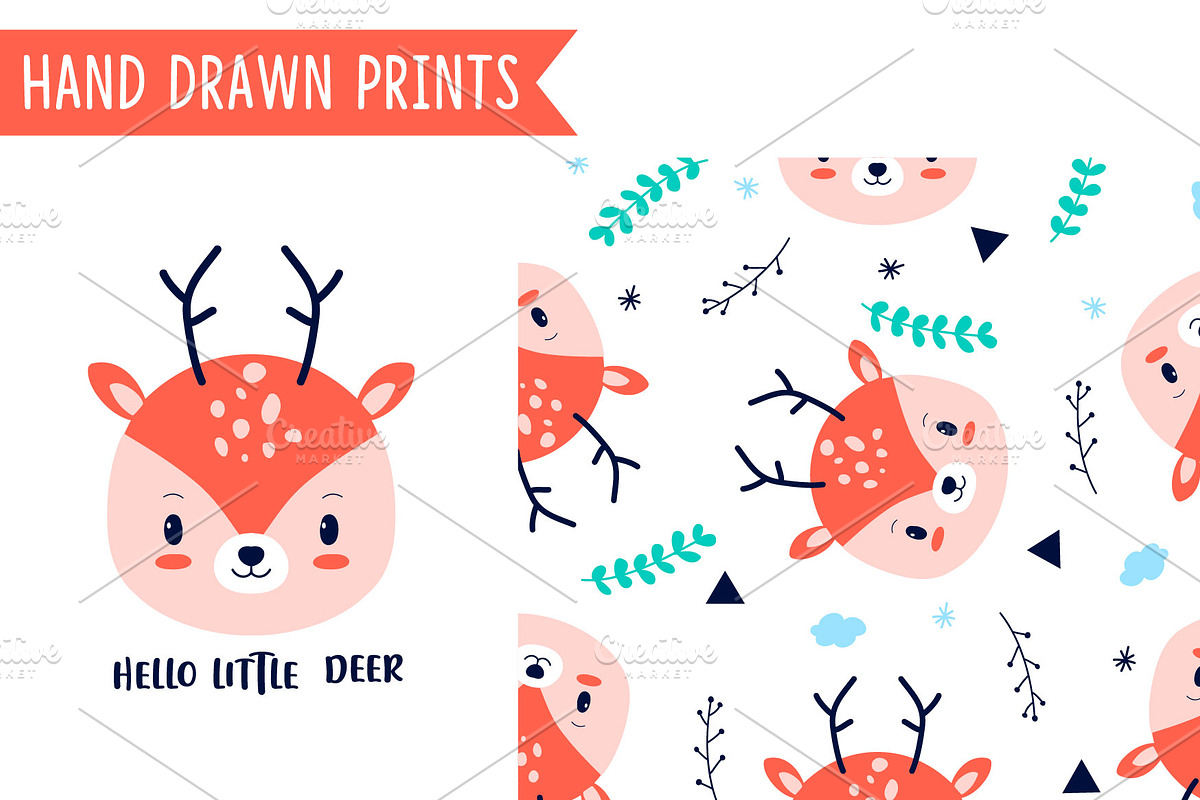 Cute Deer, a Decorative Illustration by Black_sun