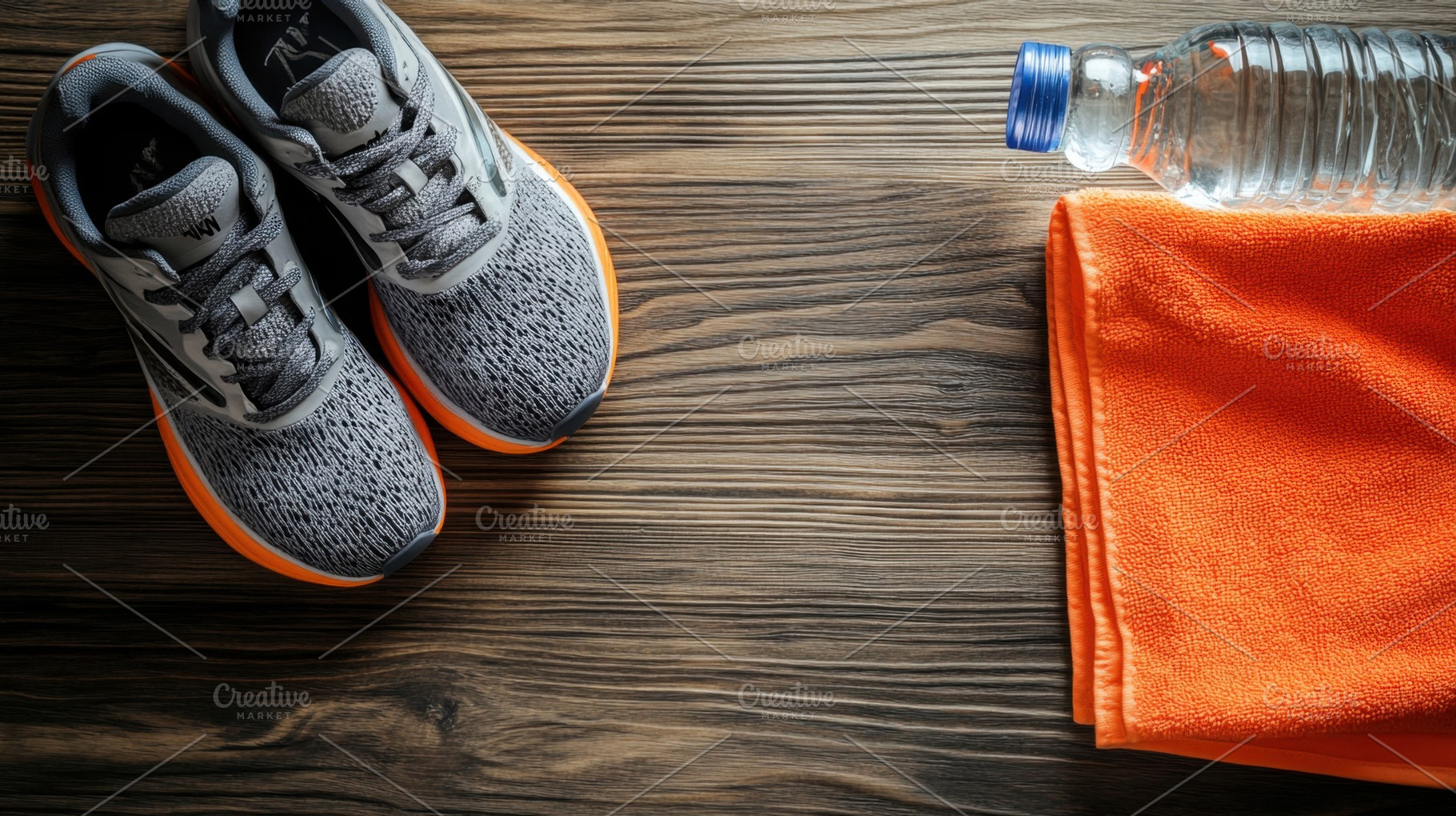 Workout gear and shoes ready, a Photo by Beautiful things