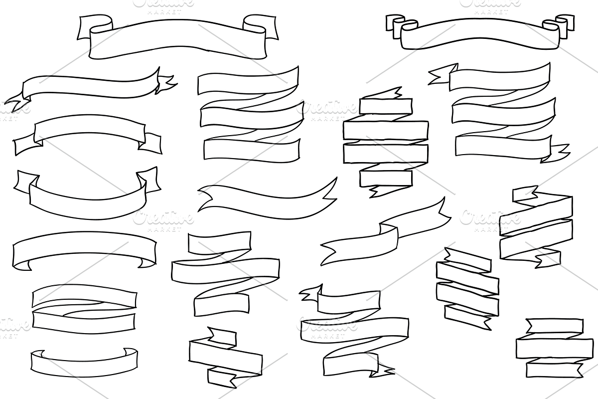 Hand Drawn Clipart Banners, an Illustration by Pip Sweet (Photo 2 of 3)