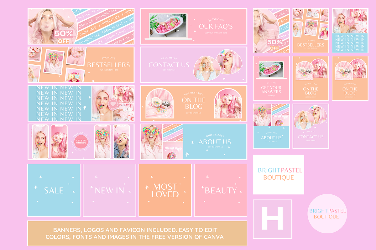 Bright Pastel Shopify Theme, a Shopify Template by SunshineStudioBoutique (Photo 5 of 10)