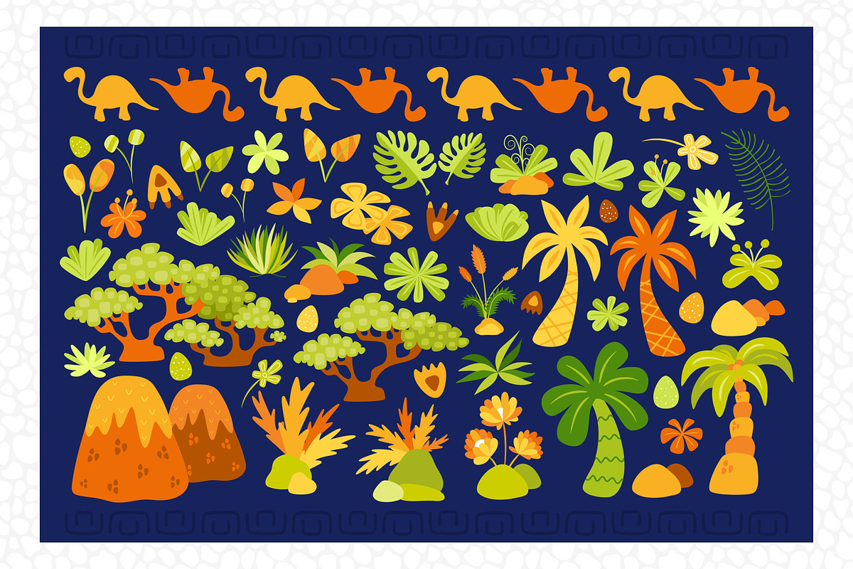 Dinosaurs patterns and alphabet, an Animal Illustration by LartGraphics (Photo 11 of 12)