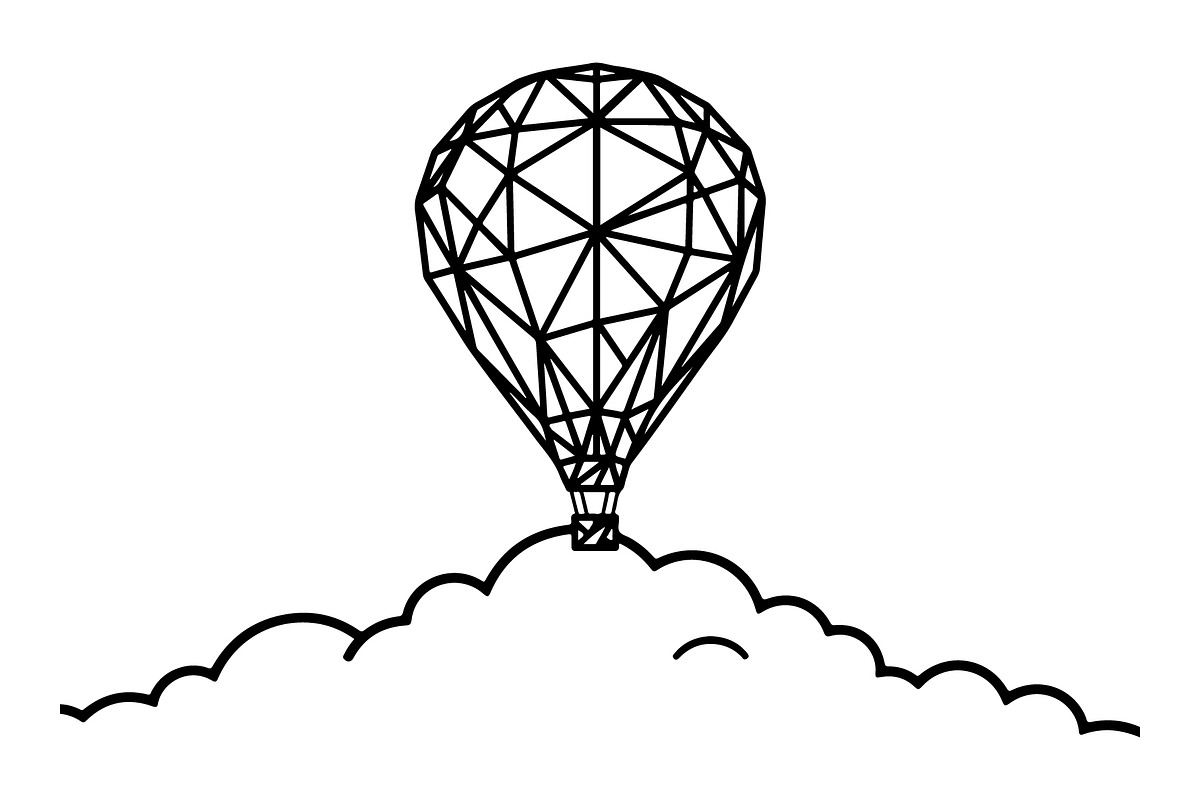 Hot Air Balloon Silhouette Bundle, an Object Illustration by Gaye Art (Photo 14 of 31)