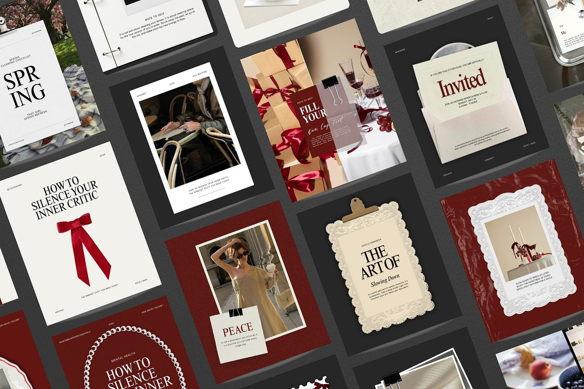 The Bordeaux Social Media Kit, a Social Media Template by Pani Temp. (Photo 6 of 12)