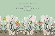 Abstract Pastel Buds, an Illustration by pixelpetals (Thumbnail 5 of 5)