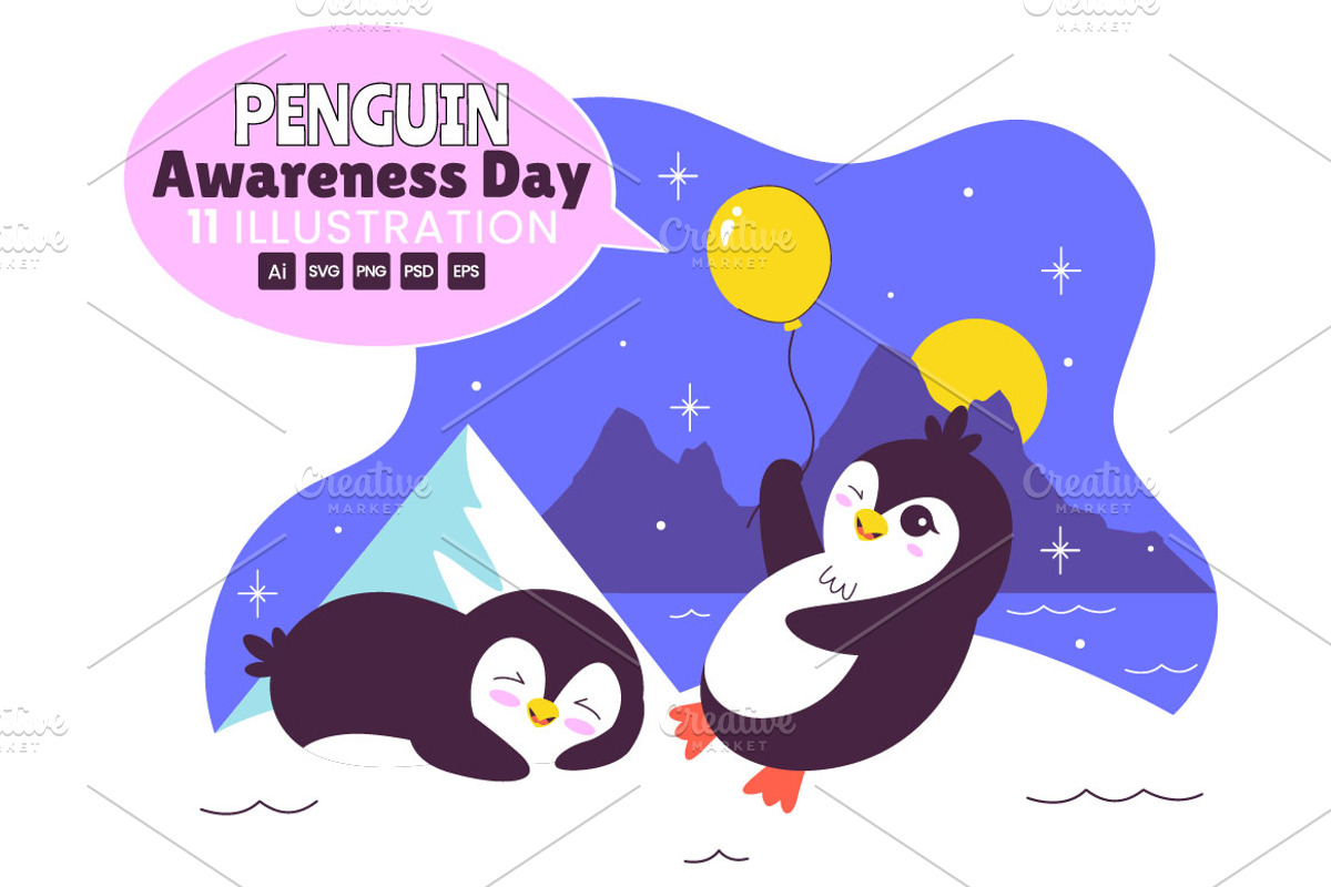 11 Penguin Awareness Day, an Animal Illustration by denayunebgt (Photo 1 of 5)