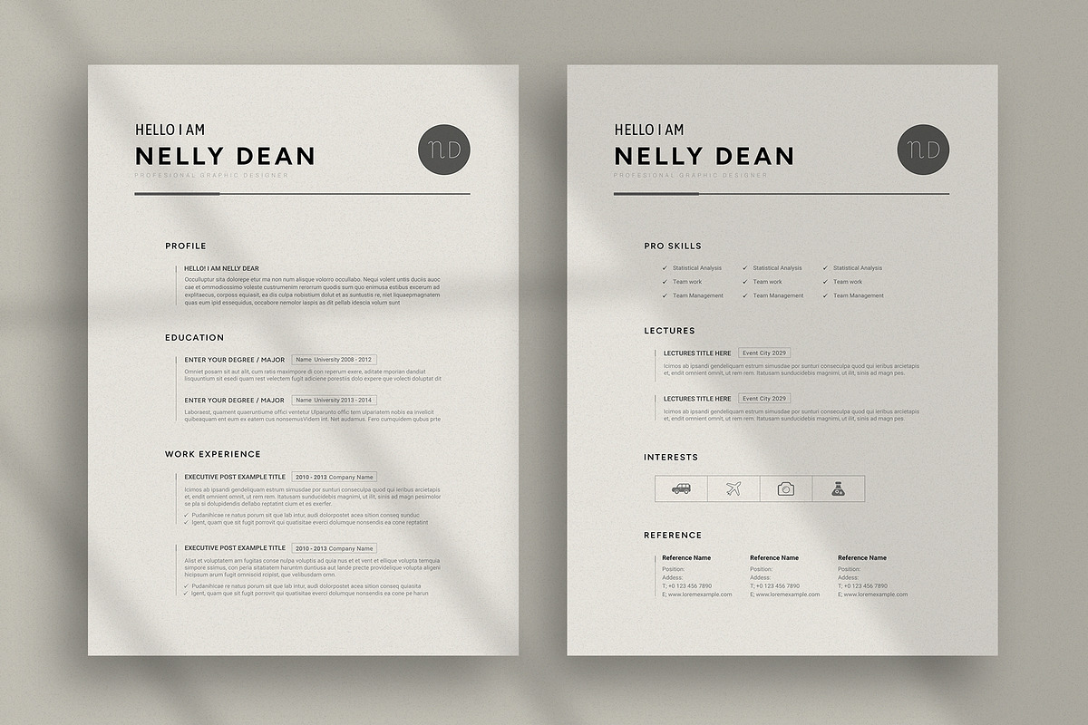Modern Resume CV Template Design, a Print Template by Design_Slide (Photo 5 of 5)
