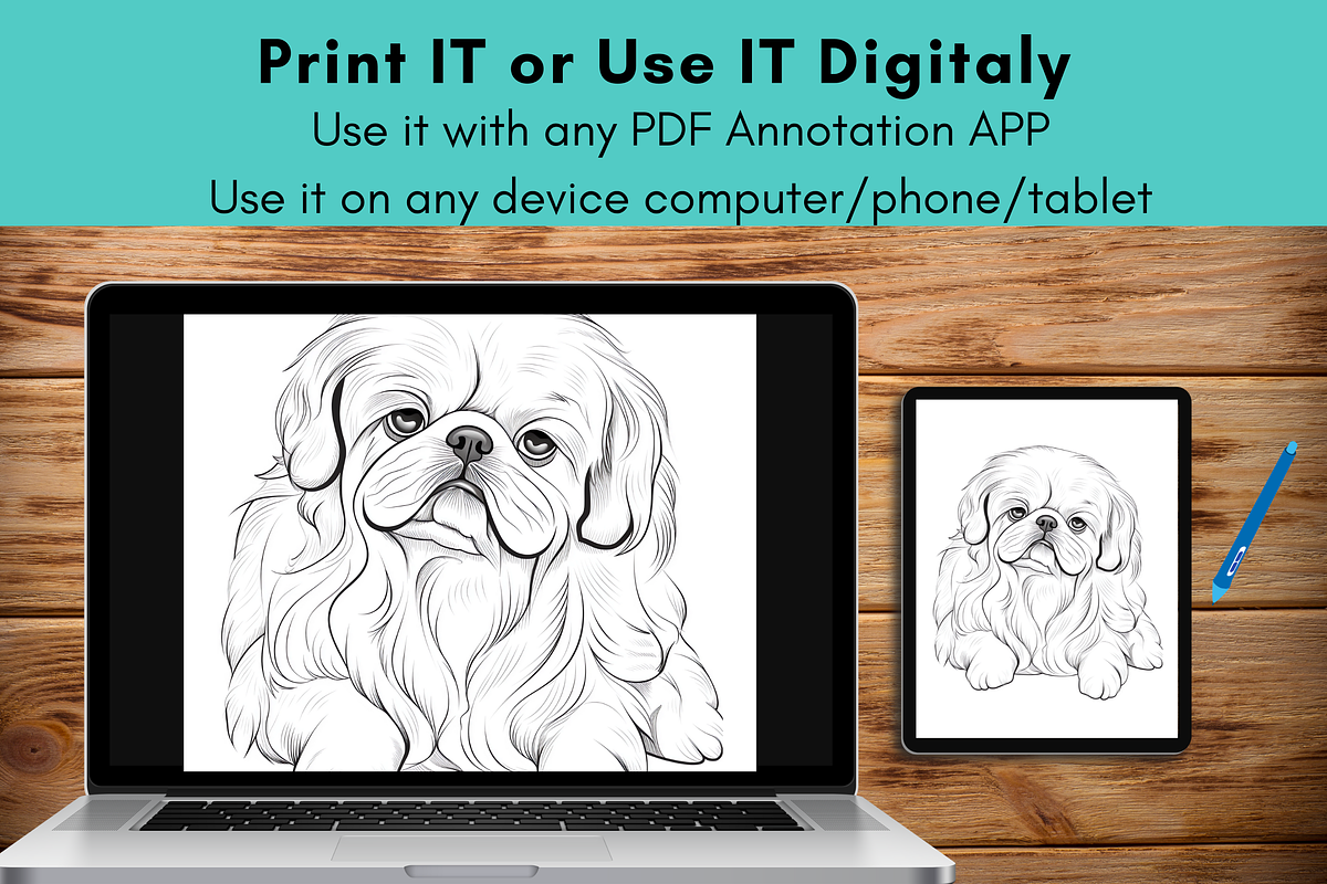 Puppy Coloring Pages for Kids, a Brochure Template by LA Design (Photo 10 of 10)