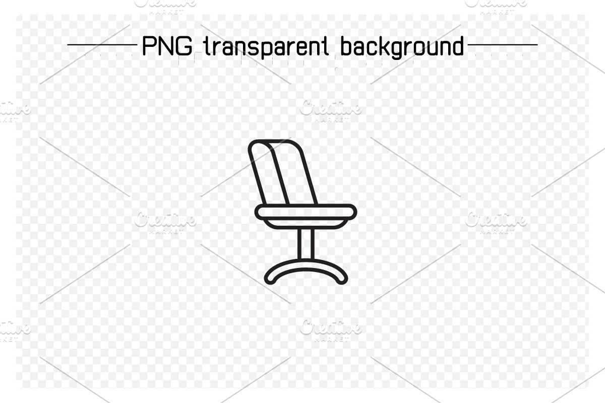 Chair Line Icons Set, an Outline Icon by Designfour (Photo 5 of 7)