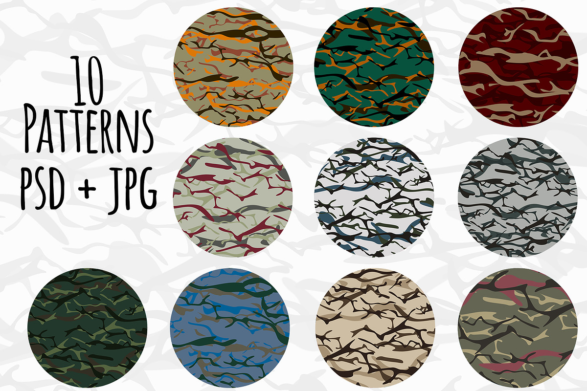 Worm Camouflage Patterns, a Pattern Graphic by 3Y_Design (Photo 2 of 5)
