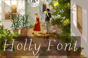 Holly storybook simple font