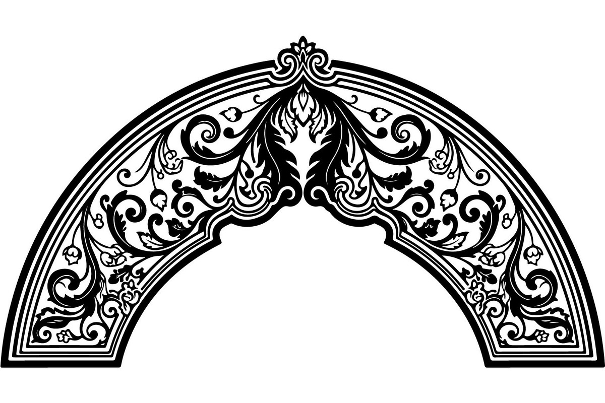 Vintage Ornamental Arch Frame Vector, a Decorative Illustration by Designer_Momina (Photo 21 of 21)
