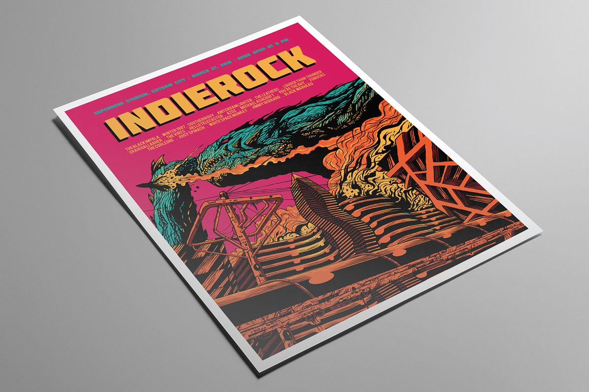 Giant Monster Vector Art Flyer, a Flyer Template by ashenterprise (Photo 2 of 3)