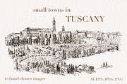 Set of small towns in Tuscany, an Illustration by Everilda (Thumbnail 1 of 4)