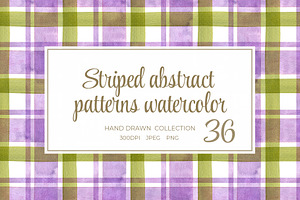 Striped Abstract Patterns Watercolor, a Texture Illustration by YarovaArt