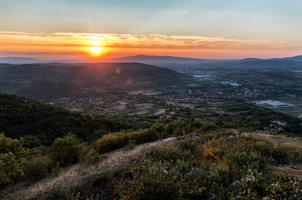 Summer sunset Panoramic scene, a Photo by wr7 Media