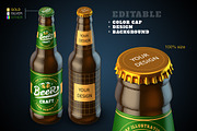 4 Mockup Bottle of beer. + emblems, a Product Mockup by SODESIGN (Thumbnail 2 of 5)