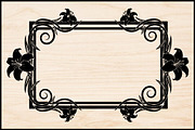 Elegant Floral Frame Silhouette Set, an Illustration by musafir_fashion (Thumbnail 1 of 3)