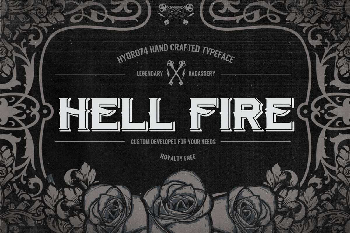 Hell Fire, a Font by Hydro74