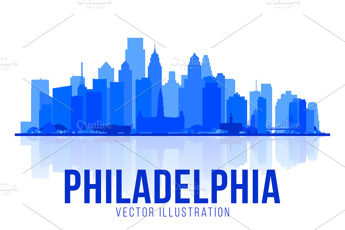 Philadelphia Pensylvania USA skyline, an Illustration by Sky and glass (Photo 4 of 6)