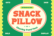 Snack Pillow Chunky Food Display, a Font by PutraCetol Studio (Thumbnail 1 of 5)