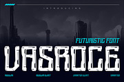 Vasroce - Futuristic Font, a Font by twinstd (Thumbnail 1 of 9)