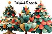 Watercolor Christmas Tree Clipart, an Illustration by cherrydesign (Thumbnail 2 of 4)