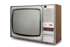 Old-fashioned tube TV