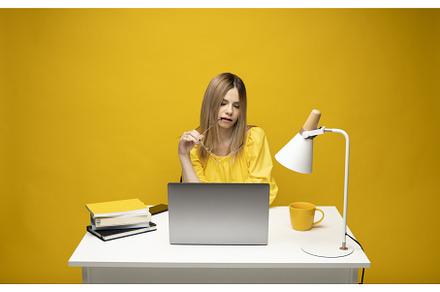 Studio portrait of young successful, a Person Photo by volodymyrshtun13795