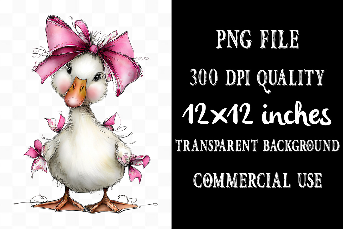 Coquette Goose Whimsical Clipart, a Seasonal Illustration by Designking (Photo 4 of 5)