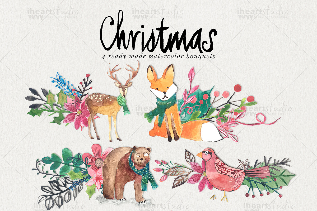 Christmas Watercolors, an Illustration by iHeartStudio (Photo 2 of 3)