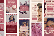 Feminine Pink Instagram Templates, a Social Media Template by Boldette Studio (Thumbnail 3 of 7)