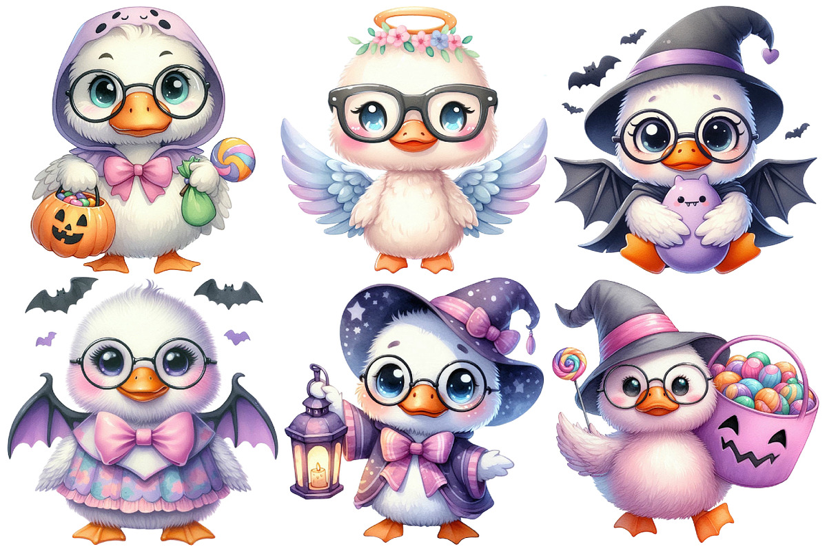 Spooky Pastel Chibi Goose PNG, an Illustration by Pixels.Craft (Photo 2 of 7)