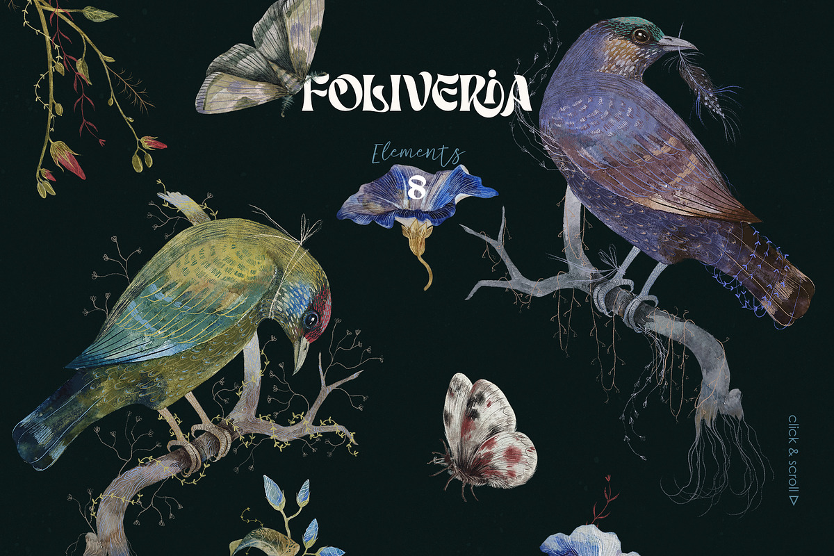 Foliveria. Hand-drawn Floral Pattern, a Pattern Graphic by Colden Blue (Photo 12 of 15)