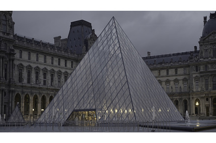 Beautiful pyramids of Louvre. Action, a Holiday Photo by Media Whale Stock