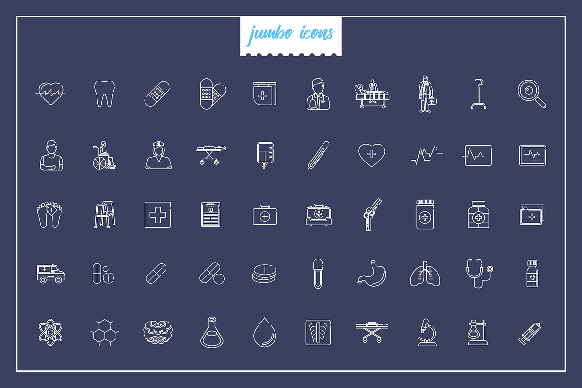 Medical-Health Line Icons V2, an Outline Icon by Jumbo Icons (Photo 4 of 5)