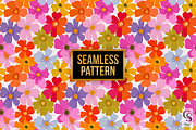 Colorful Whimsical Flowers Patterns, a Pattern Graphic by Creative Store (Thumbnail 2 of 5)