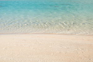 Sandy beach and turquoise water
