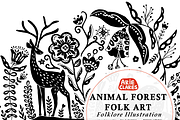 Animal Forest Folk Art, an Animal Illustration by Arie Clares (Thumbnail 7 of 8)