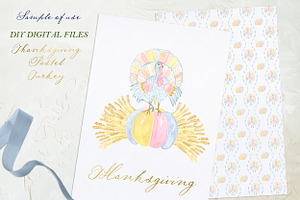 Thanksgiving Pastel Turkey DIY